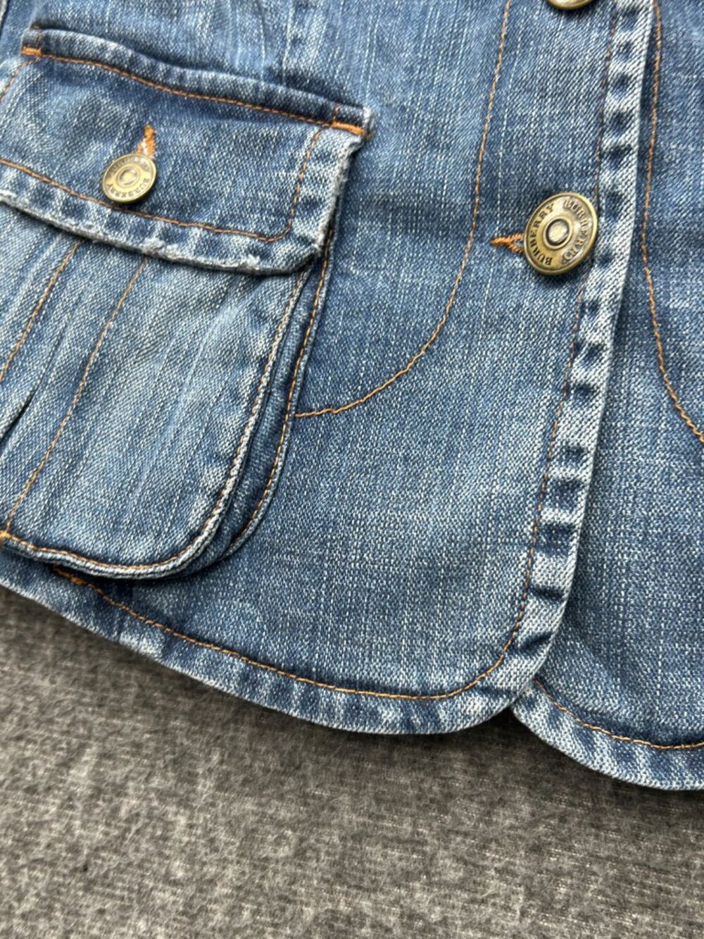 Burberry Denim Jacket Nova Check Womens Size 8 US Blazer - Picture 4 of 16